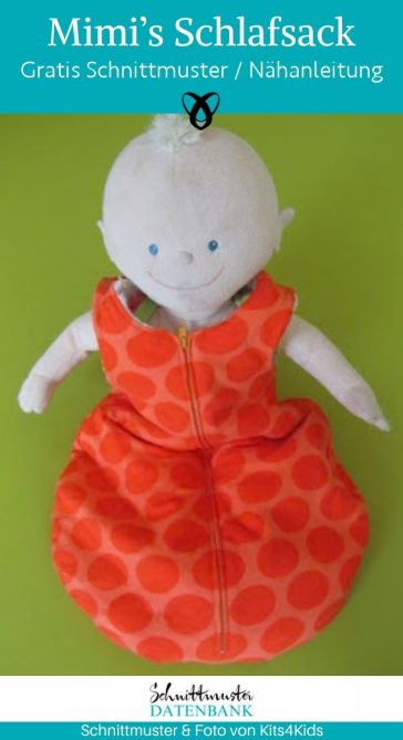 puppenschlafsack mimi puppe kinder naehen kostenlos schnittmuster gratis pdf download naehidee