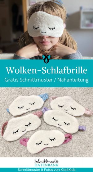 wolken schlafbrille kinder naehen kostenlos schnittmuster gratis pdf download naehidee