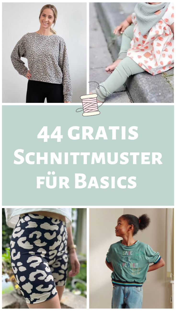 Basics naehen gratis schnittmuster kostenlos kinder damen frauen naehideen