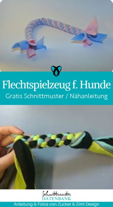 flechtspielzeug hund zergel fleece haustiere diy anleitung basteln upcycling idee freebie kostenlos gratis