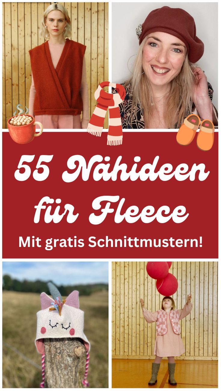 naehideen fleece herbst winter warm accessoires kinder erwachsene kostenlose schnittmuster gratis download