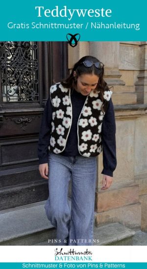 teddyweste weste aermellos damen winter herbst kleidung naehen kostenlos schnittmuster gratis pdf download naehidee